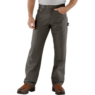 Carhartt Loose Fit Canvas Carpenter Jean   Charcoal, 34 Inch Waist x 30 Inch