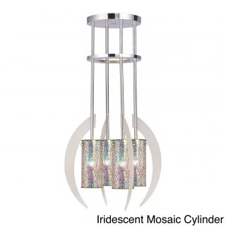 Crescent 4 light Satin Nickel Pendant