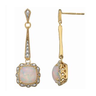 Lab Created Opal Drop Earrings, Womens