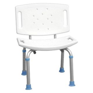 AquaSense Adjustable Bath and Shower Chair with Non Slip Seat and Backrest,