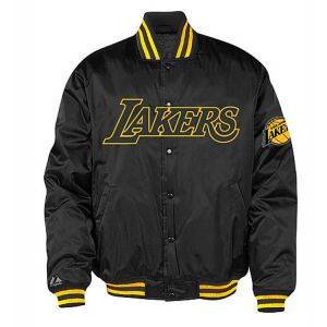 Los Angeles Lakers Profile NBA Blackout Satin Snap Jacket