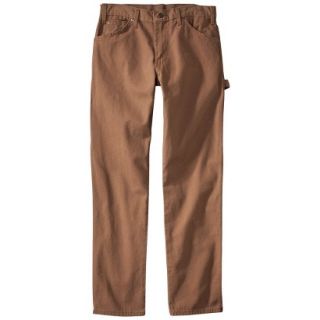 Dickies Mens Relaxed Fit Timber Rinsed Utility Jean   Brown 44x30