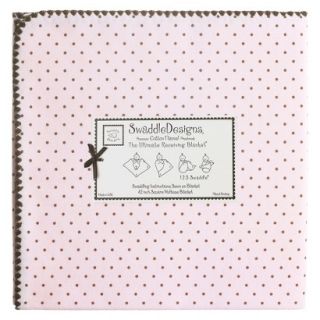 Swaddle Designs Ultimate Receiving Blanket   Pink/ Brown Polka Dots