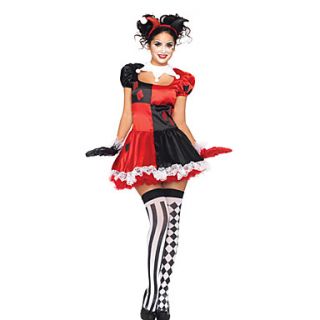 Cute Clown Dress Halloween Costume(4 Pieces)