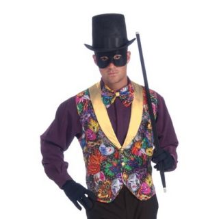 Adult Mardi Gras Vest and Bow Tie Accessory Kit   One Size Fits Most