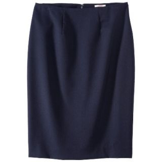 Merona Petites Classic Pencil Skirt   Blue 4P