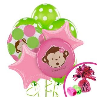 Pink Mod Monkey Balloon Bouquet