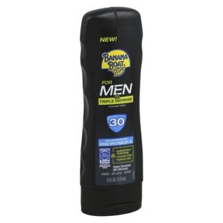 Banana Boat Triple Defence Sunscreen Lotion for Men with SPF 30   6 oz