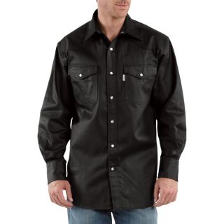 Carhartt Ironwood Snap Front Twill Work Shirt   Black, Medium, Model S209