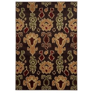 Style Haven Tribal Ikat Brown/ Gold Rug (710 X 10) Beige Size 8 x 10