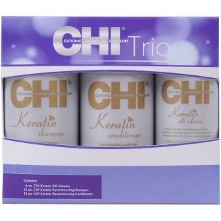 Chi Keratin Shampoo, Conditioner and Silk Infusion Trio