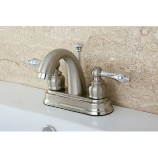 French Lever Classic Satin Nickel/ Chrome Bathroom Faucet