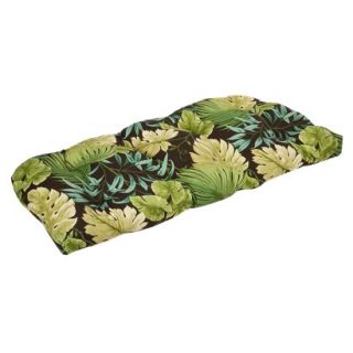 Outdoor Bench/Loveseat/Swing Cushion   Brown/Green Floral