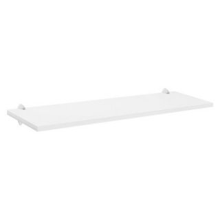 Wall Shelf White Sumo Shelf With Chrome Ara Supports   45W x 12D