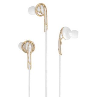 Frends Ella B Womens Fashion In Ear Headphones   Gold/White