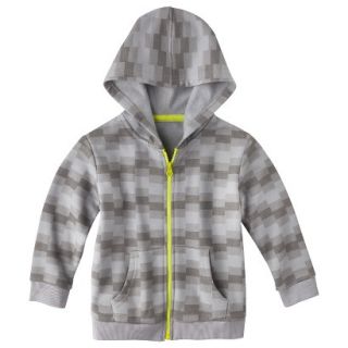 Circo Infant Toddler Boys Checked Hoodie   Gray 5T