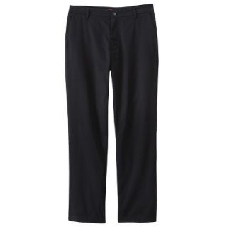 Merona Mens Ultimate Flat Front Pants   Black Tie 33x30