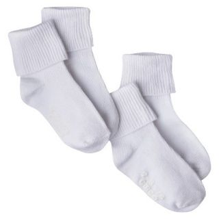 Circo Infant Toddler 2 Pack Casual Socks   White 2T/3T