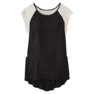 Liz Lange for Target Maternity Short Sleeve Top   Black/White XS