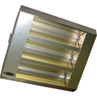 TPI Indoor/Outdoor Quartz Infrared Heater   25,298 BTU, 240 Volts, Stainless