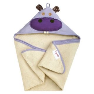 3 Sprouts Hippo Hooded Towel   Newborn/Infant