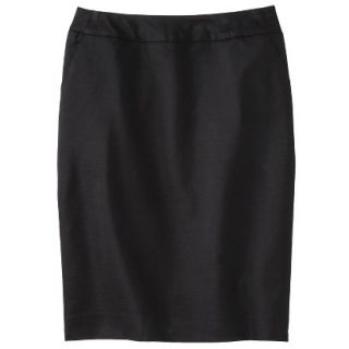 Merona Womens Doubleweave Pencil Skirt   Black   14