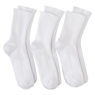 Merona Womens 3 Pack Casual Ankle Socks   White One Size Fits Most