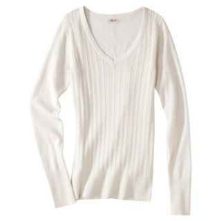 Mossimo Supply Co. Juniors Pointelle Sweater   White XS(1)