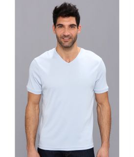 Perry Ellis Short Sleeve V Neck T Shirt Mens T Shirt (Blue)