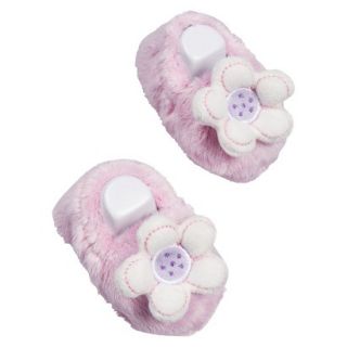 Gerber Onesies Newborn Girls Velboa Flower Booties   Pink 6 M