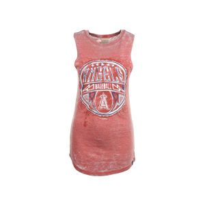 Los Angeles Angels of Anaheim 5th & Ocean MLB Womens Burnout Muscle T Shirt