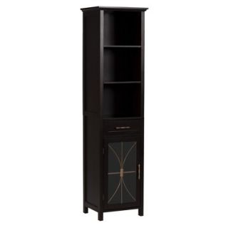 Linen Cabinet Elegant Home Fashions Symphony Linen Cabinet   Dark Dark Brown