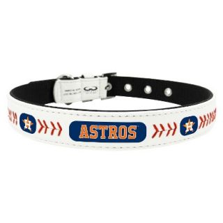 Houston Astros Classic Leather Toy Baseball Collar