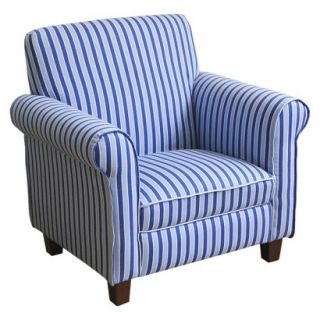 Club Chair Kids Upholstered Chair Kinfine Juvenile Club Chair   Blue & White