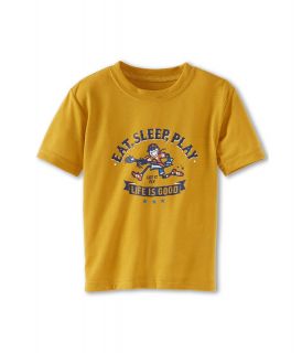 Life is good Kids Lacrosse Sleep Tee Boys Short Sleeve Pullover (Gold)