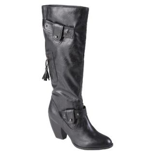 Womens Journee Collection Almond Toe Stud Detail Tall Boots Black  8