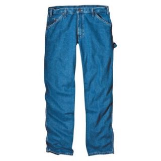 Dickies Mens Relaxed Fit Carpenter Jean   Stone Washed Blue 54x32