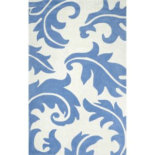 Nuloom Hand tufted Leaves Synthetics Blue Rug (5 X 8)
