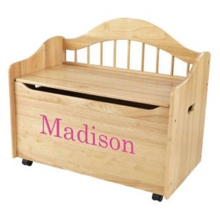 Kidkraft Limited Edition Personalised Natural Toy Box   Pink Madison