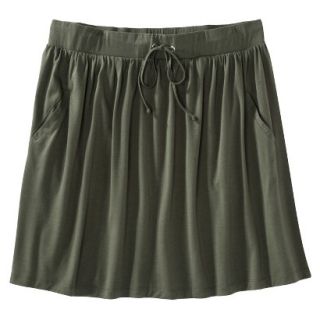 Merona Womens Plus Size Front Pocket Knit Skirt   Green 2