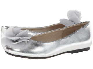 Pazitos Silk Rose BF PU Girls Shoes (Silver)