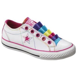 Girls Converse One Star Fancy Sneaker   White 5.5