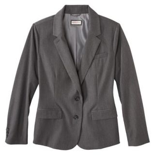 Merona Womens Plus Size Twill Button Blazer   Gray 18W