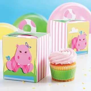 Hippo Pink Cupcake Boxes