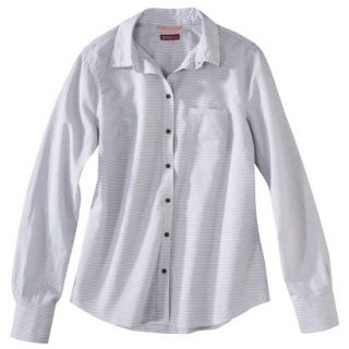 Merona Womens Favorite Shirt   Grey Stripe   XL