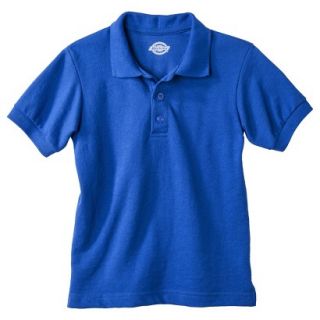 Dickies Boys School Uniform Short Sleeve Pique Polo   Blue 10/12