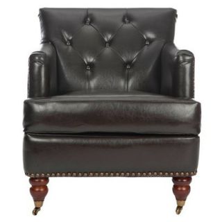 Club Chair Upholstered Chair Safavieh Colin Tufted Club Chair with Casters  