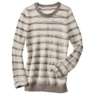 Xhilaration Juniors Open Stitched Sweater   Barnwood L(11 13)