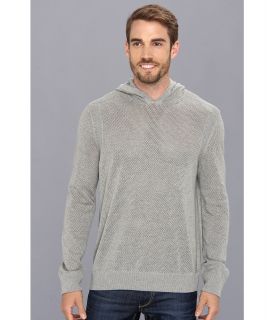 Kenneth Cole Sportswear Pullover Perforated Hoodie Mens Long Sleeve Pullover (Gray)
