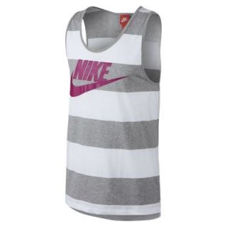 Nike Glory Striped Mens Tank Top   White